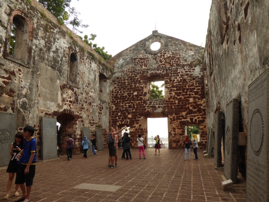 Die Ruinen der St. Pauls Kirche in Melaka